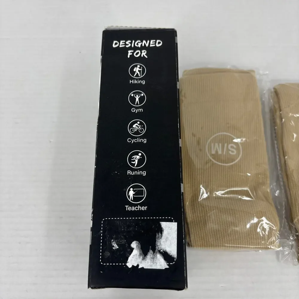 Charmking Compression Socks 2 Pairs Size S/M Nude Beige Unisex‎ 15-20 mmHG